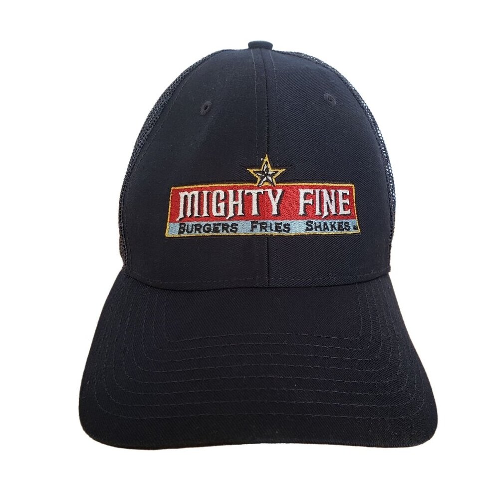 Mighty Fine Burgers Hat Richardson Mesh Back Adjustable Baseball Cap Austin TX